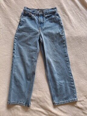 Vans Kids Check-5 Baggy Denim Pants Light Wash Size 24 / 8 Skate